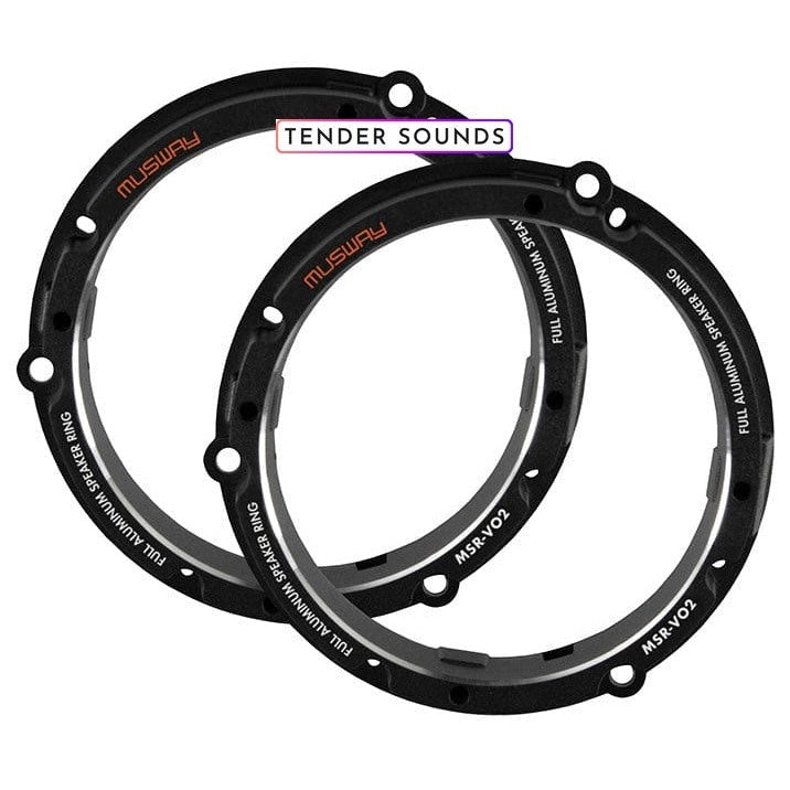 MUSWAY MSR-VO2 16.5cm one Pair Loudspeaker Adapter rings for 1 PAIR/3+4-HOLE FOR VW, SEAT, SKODA