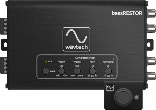 Wavtech bassRESTOR top view w remote