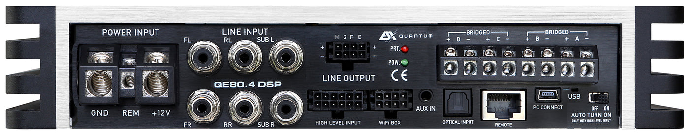 Official ESX product image: Esx Quantum 4Ch Dsp Amp Qe80.4Dsp