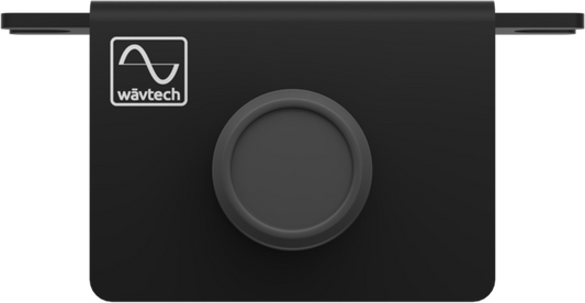 Wavtech linkRC remote, front view w tabs, 2x scale