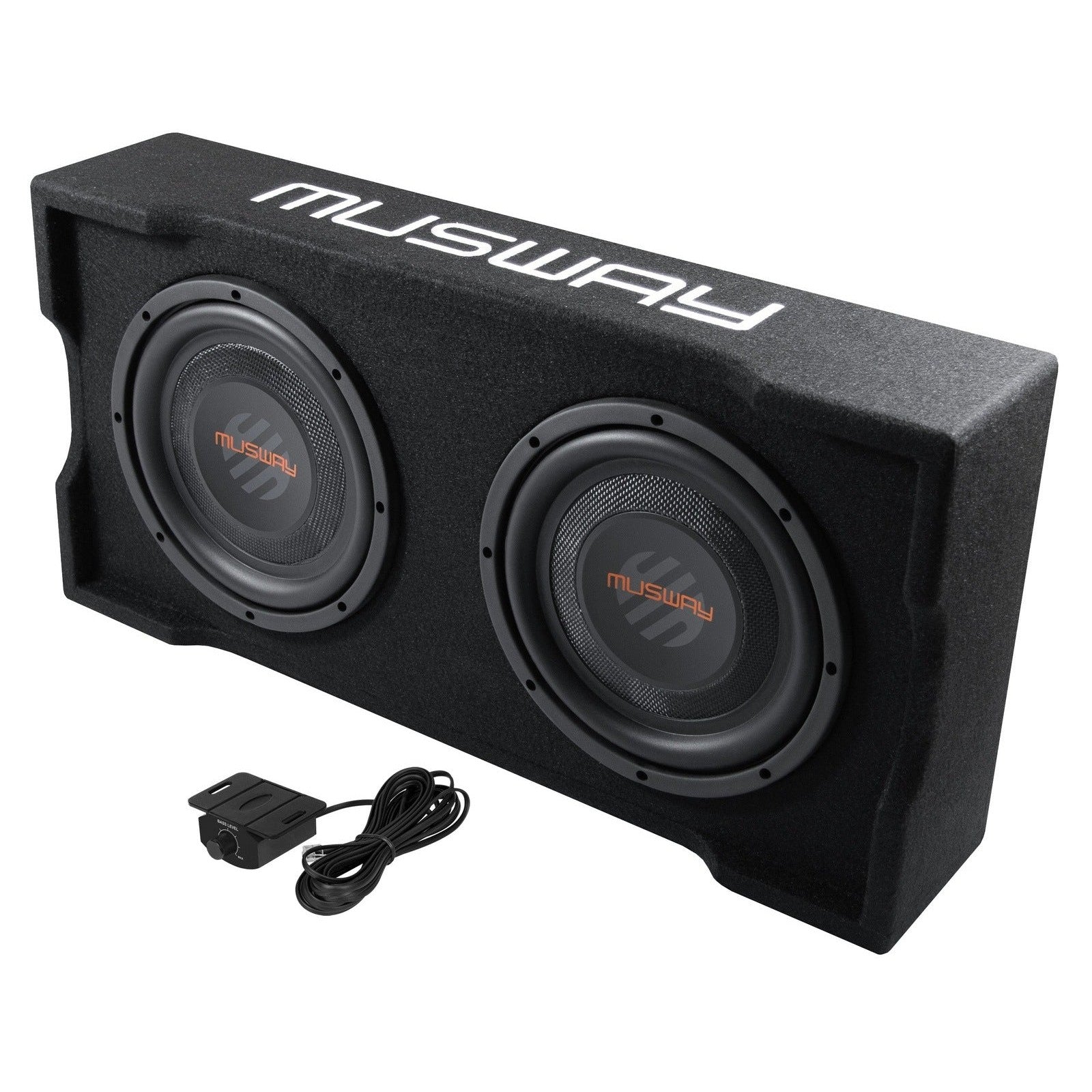 Musway MF201A Active Downfire Subwoofer System with 10" Subwoofer and Passive Radiator in Flat Design