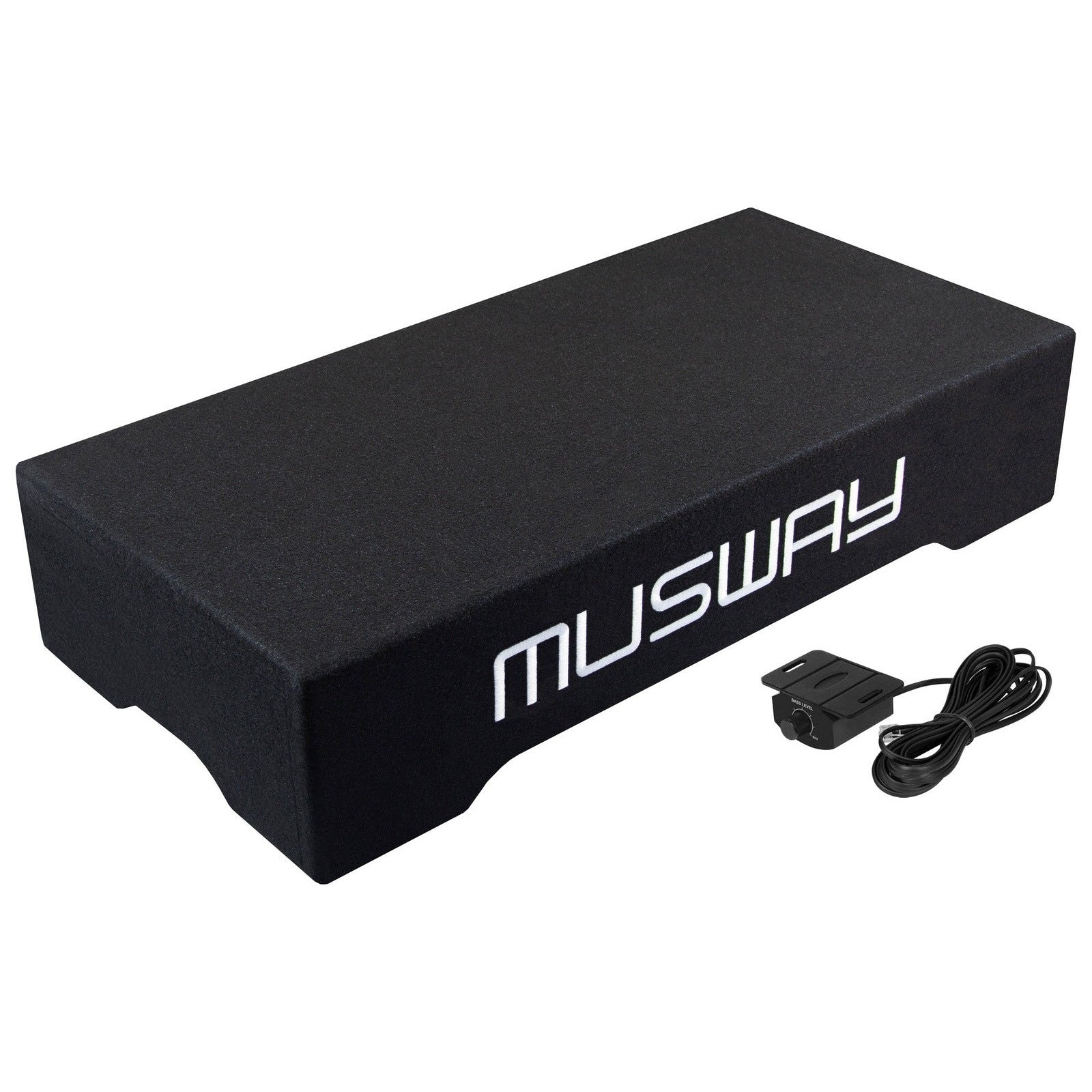 Musway MF201A Active Downfire Subwoofer System with 10" Subwoofer and Passive Radiator in Flat Design