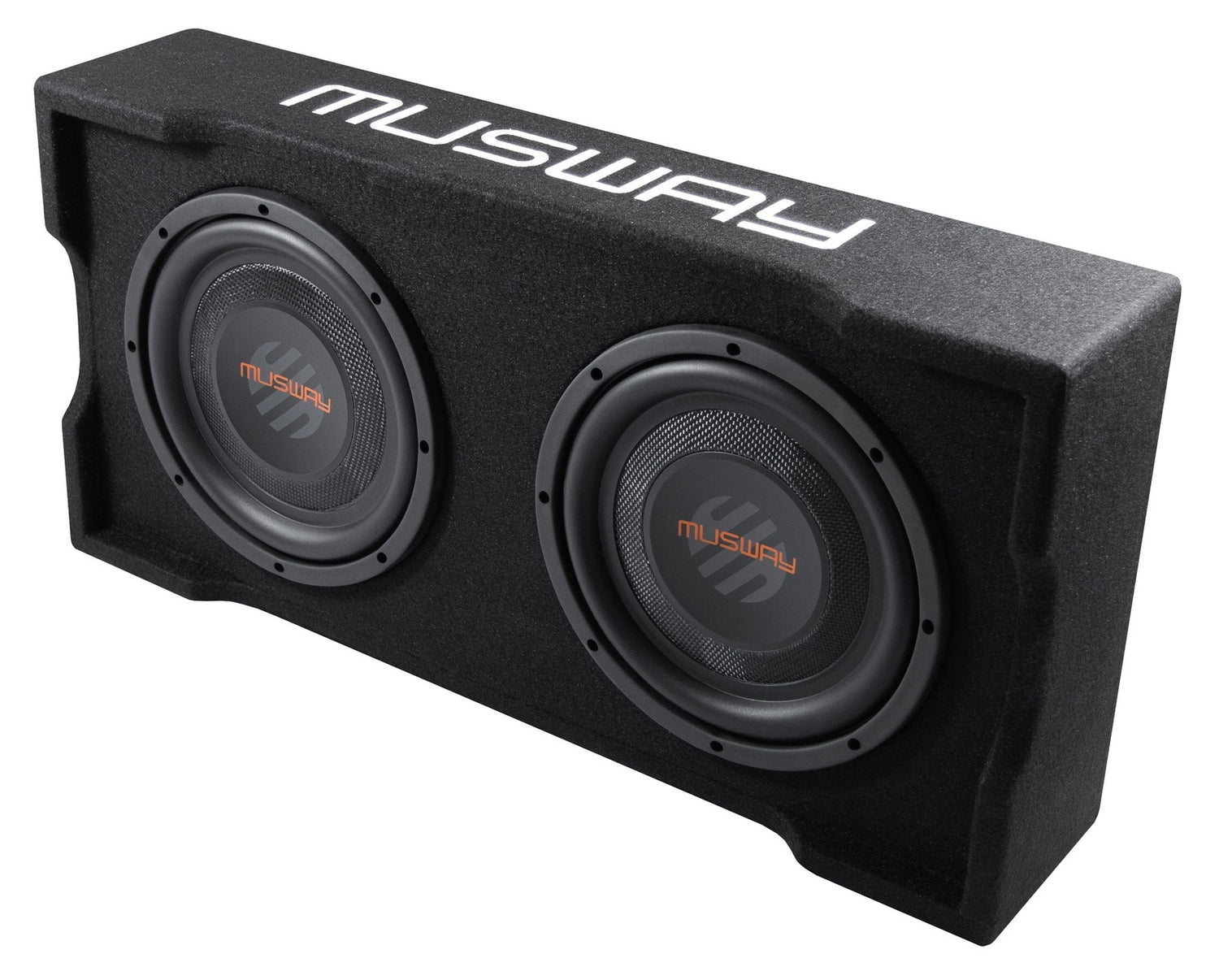 Musway MF210Q2 Flat Design Downfire Single Subwoofer System with 10" Subwoofer and Passive Radiator