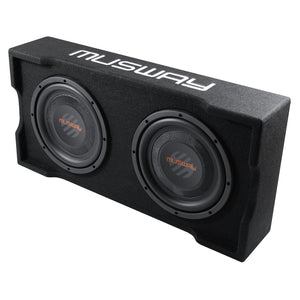 Musway MF210Q2 Flat Design Downfire Single Subwoofer System with 10" Subwoofer and Passive Radiator