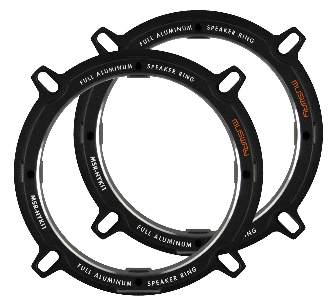 Musway MSR-HYKI1 - 16,5 CM ALUMINUM ADAPTER RINGS (1 PAIR/4-HOLE) FOR HYUNDAI/KIA