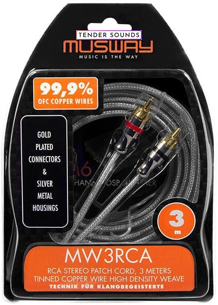 MUSWAY RCA Patch Cord 3 m MW3RCA
