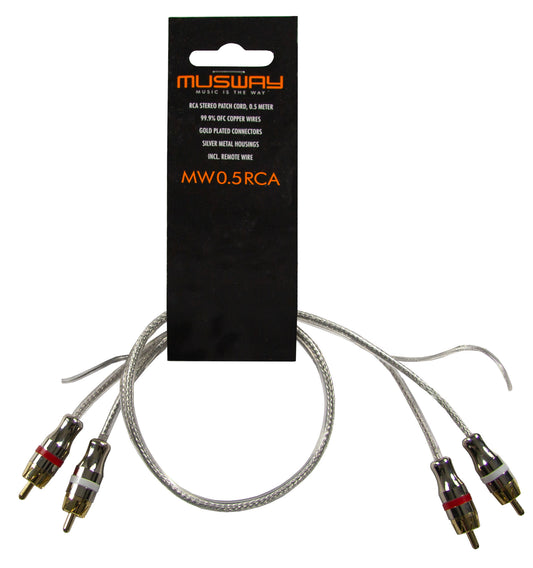 MUSWAY RCA Patch Cord 0.5 m MW0.5RCA