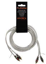 Musway MW3RCA - RCA STEREO PATCH CORD MADE FROM FULL COPPER (99,9% OFC), 3 METERS