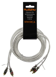Musway MW5RCA - RCA STEREO PATCH CORD MADE FROM FULL COPPER (99,9% OFC), 5 METERS