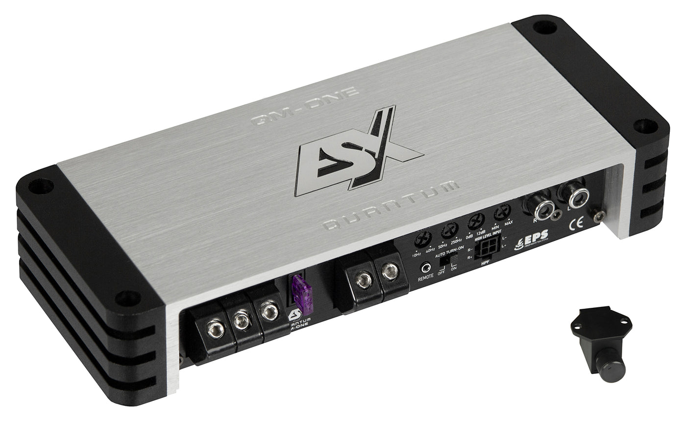 ESX QUANTUM QM-ONE mono mini amplifier angle left