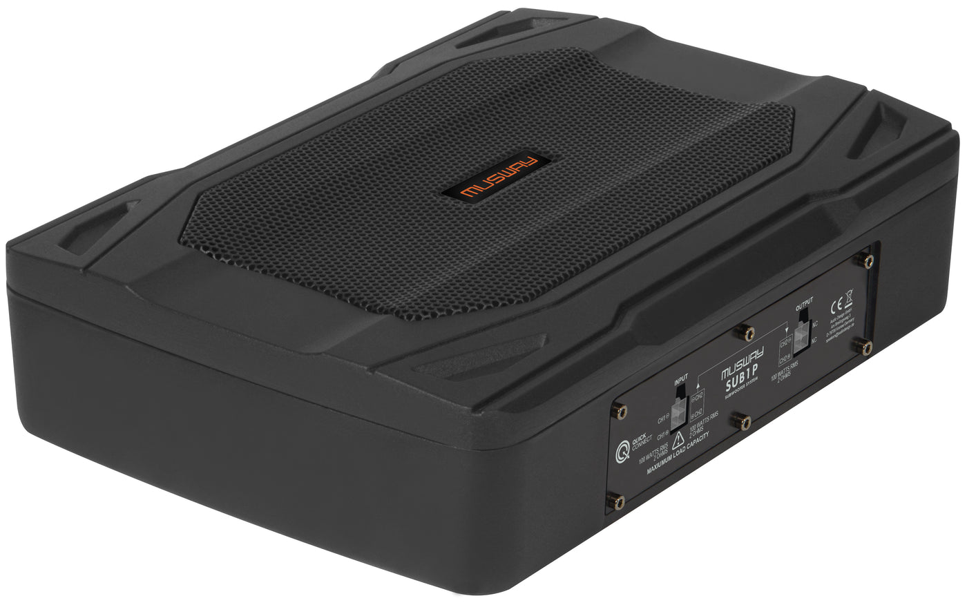 Musway SUB1P - SUBWOOFER SYSTEM IN FLAT DESIGN (UNDERSEAT) WITH 15 x 20 CM (6 x 8“) SUBWOOFER