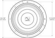 Wavtech thinPRO12 front view dimensions for web, JK 7 1 24