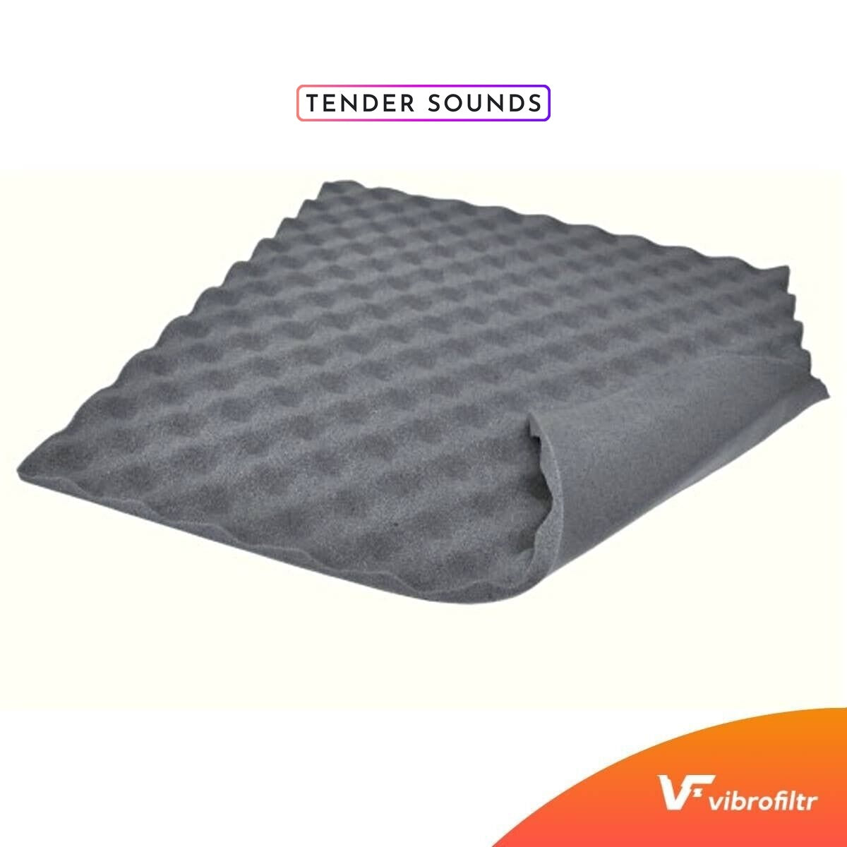 Vibrofiltr Autoshim Wave 15mm Eggcrate Sound Wave Foam 500mm x 500mm x 10 sheets 27ft2 or 2.5m2