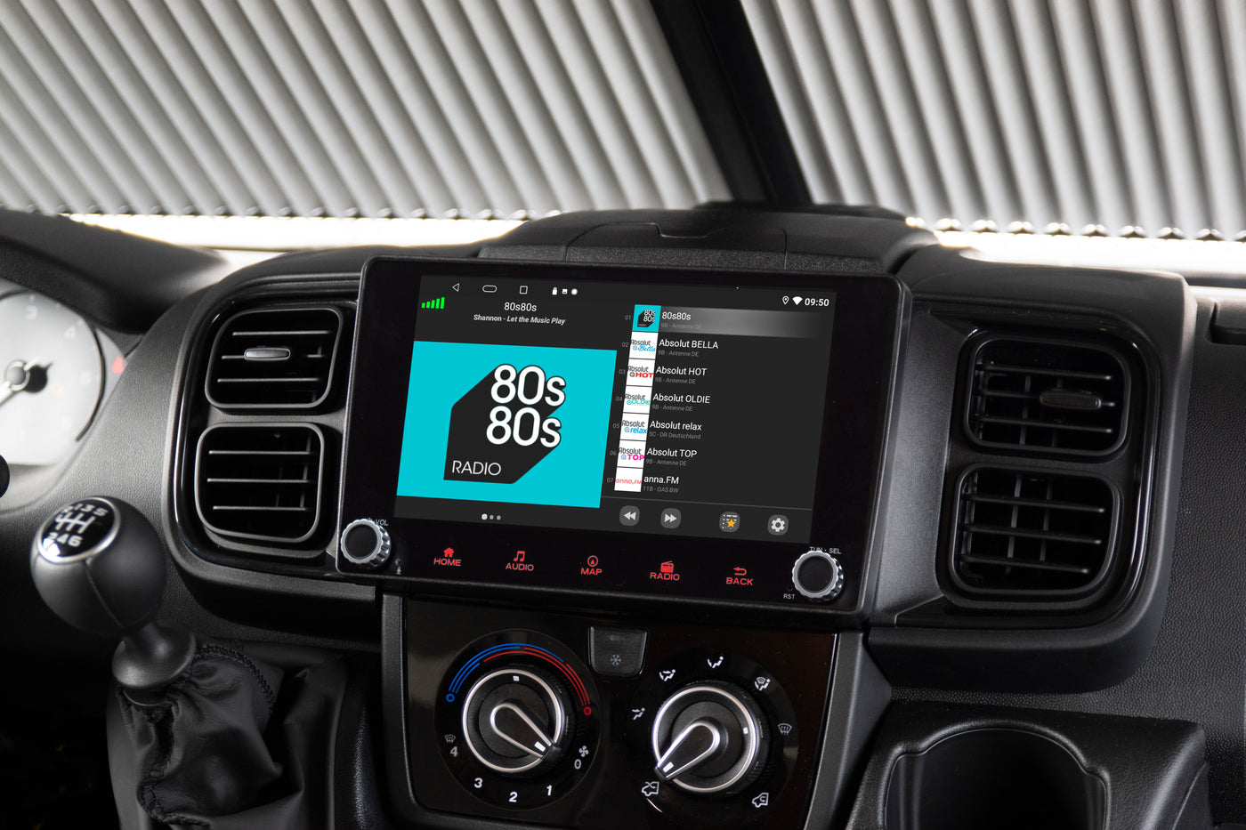 ESX VNC940-F8-A60 naviceiver right-angle dashboard view